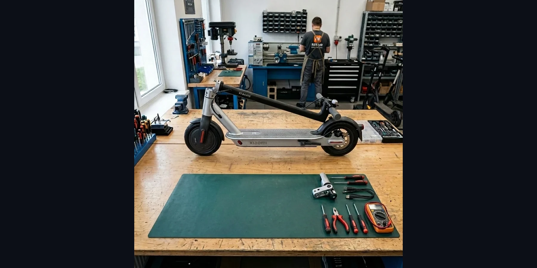 Reparerad elsparkcykel — klar för leverans